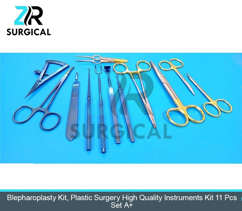 Blepharoplasty Kit, Plastic Surgery High Quality Instruments Kit 11 Pcs Set A+