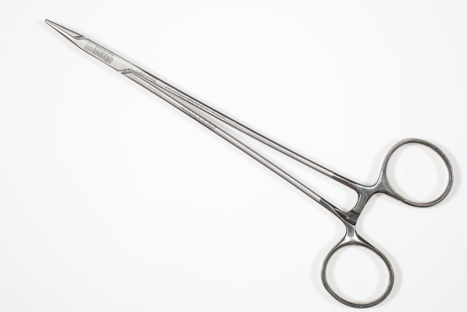 Boss 65-5082 Fine Touch Micro Needle Holder, Straight, Smooth, 7-3/8in