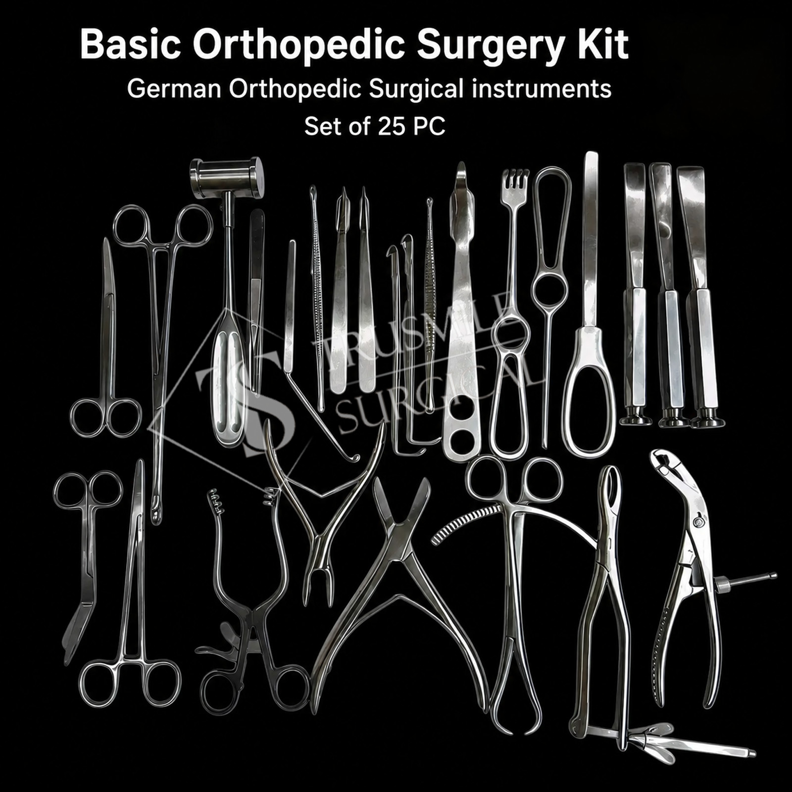 Basic Orthopedic Surgery Kit German Orthopedic Surgical instruments Set of 25 PC