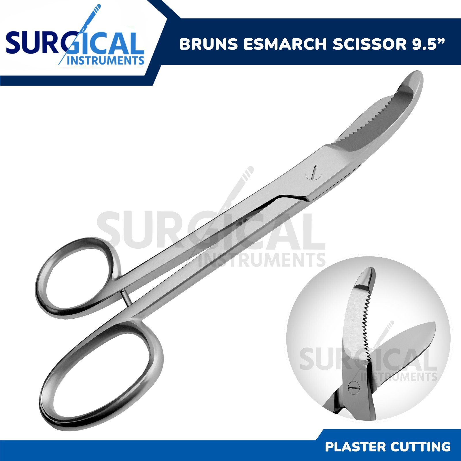 Bruns Esmarch Scissors Heavy Duty Plaster Cast Cutting Shears 9 1/2″ Serrated