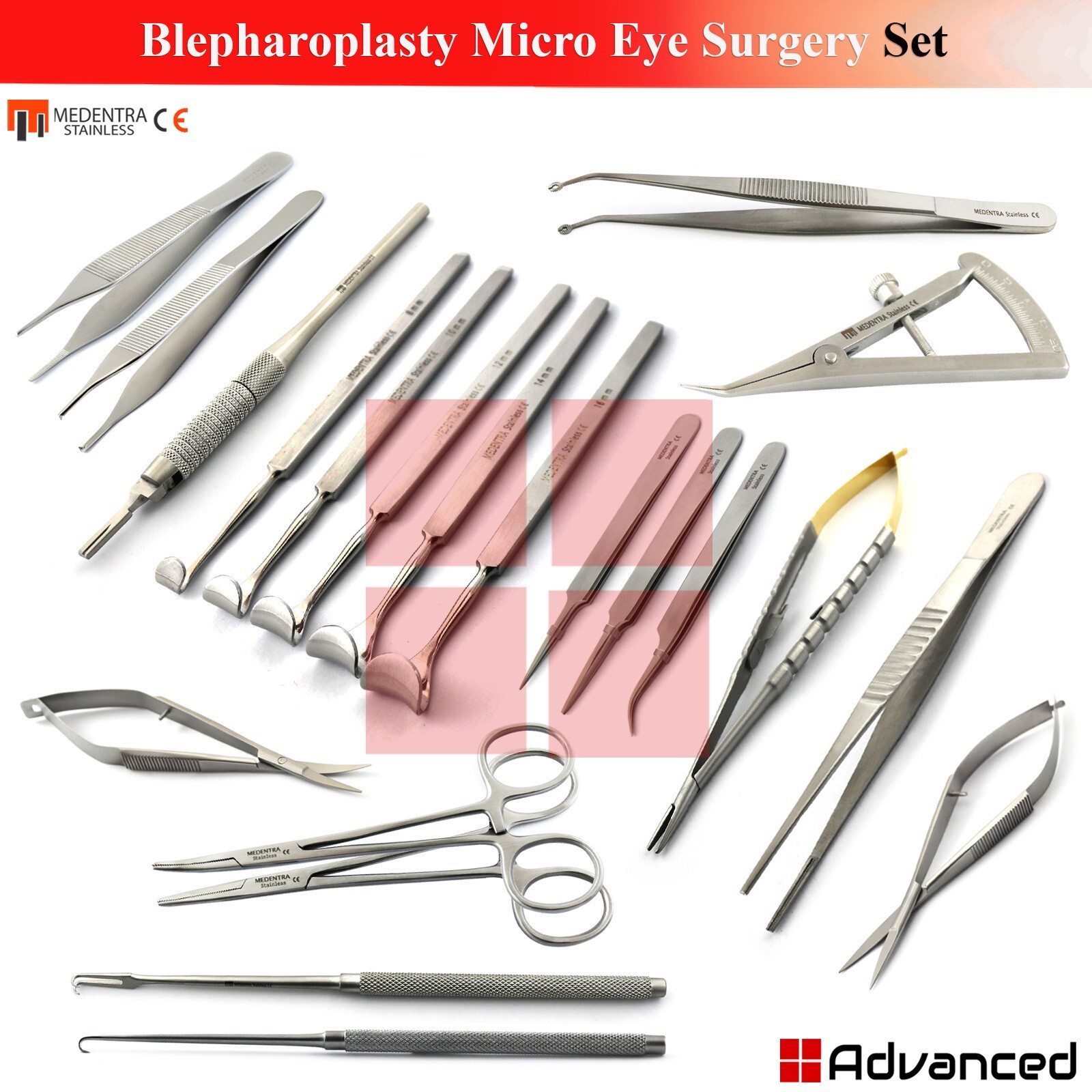 Blepharoplasty Micro Eye Surgery Ophthalmic Surgical Instruments Premium Set