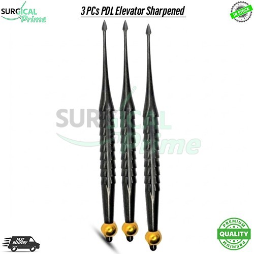 3 PCs PDL Elevator Sharpened Straight Spade Proximator Dental Instruments Set SS