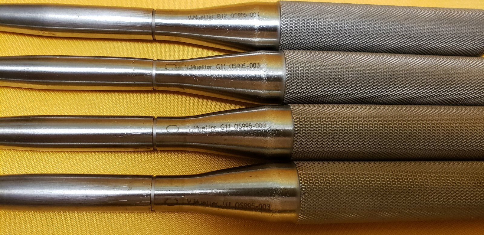 V. Mueller G11 OS995-003 Orthopedic Bone Curette #0.#1, 9″ Set of 4