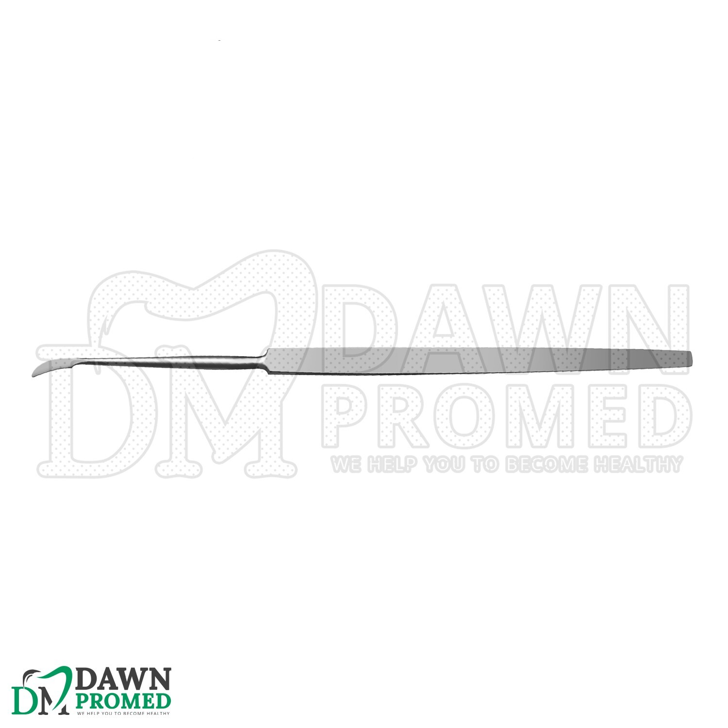 Sinus Sickle Tool 7.5″ Curved 10mm Blunt Blade Flat Handle Rhinology Instruments