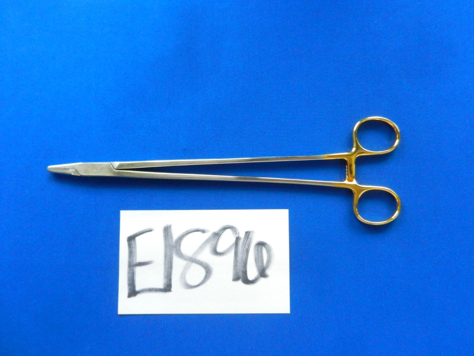 E1896 Jarit Surgical 121-180 Masson Solid Jaw Needle Holder 10.75″ Length