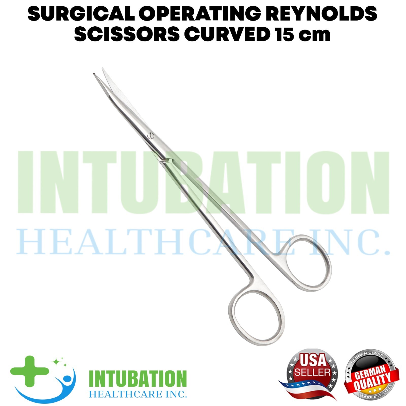 Surgical Reynolds Scissors Curved 15cm Stainless Steel Operating Instruments