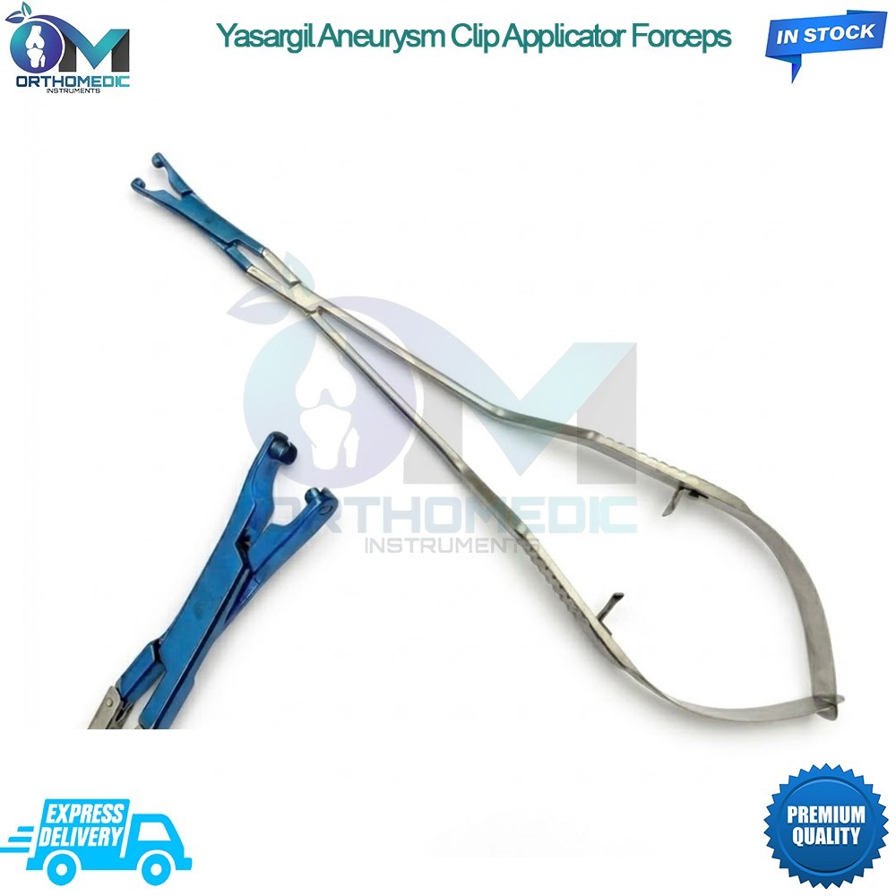 Yasargil Aneurysm Clip Applicator Forceps – Titanium Tip Neurosurgery Instrument