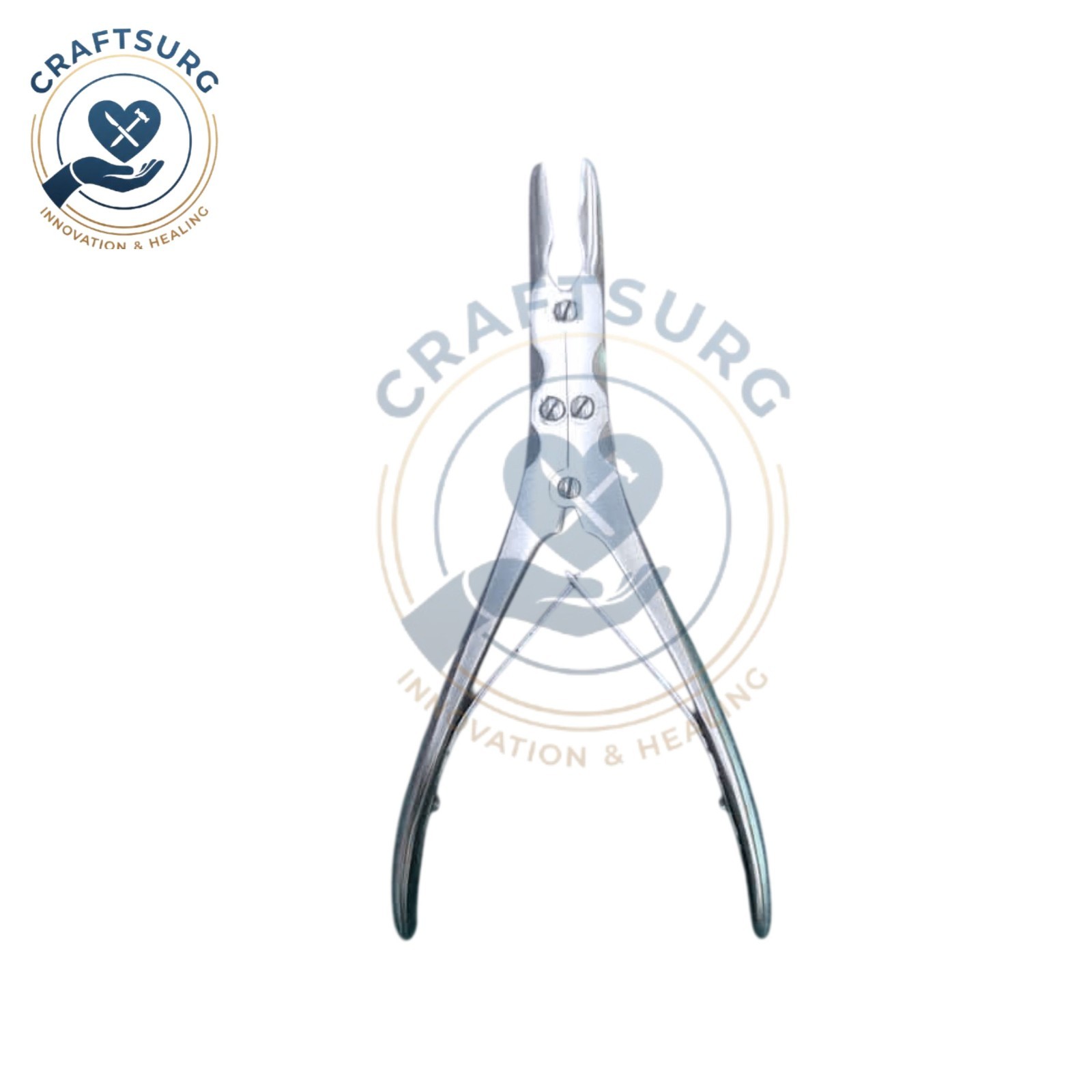 Bone Nibbler Rongeur 9″ Curved 2mmBite Double Action High Quality Surgical Neuro
