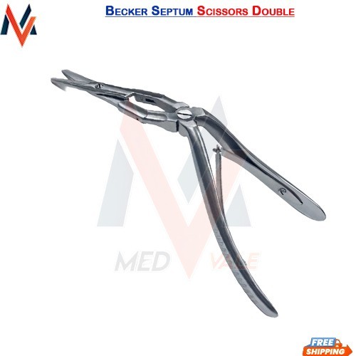 Becker Septum Scissors Double-Action ENT Rhinoplasty Instruments German Steel