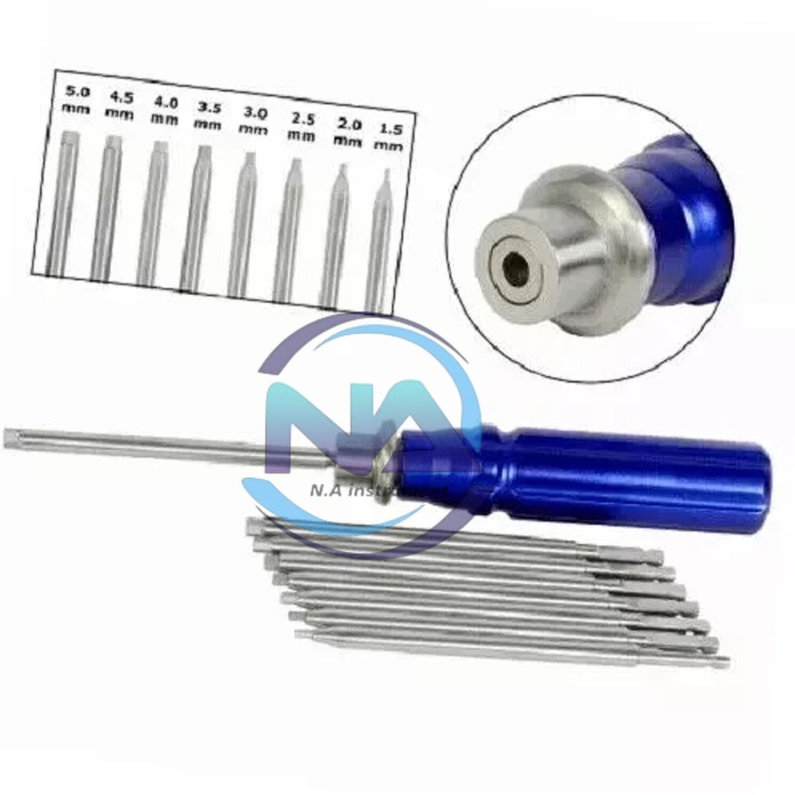 Orthopedic Bone Screwdriver Set With Quick Coupling Handle Surgical Instruments