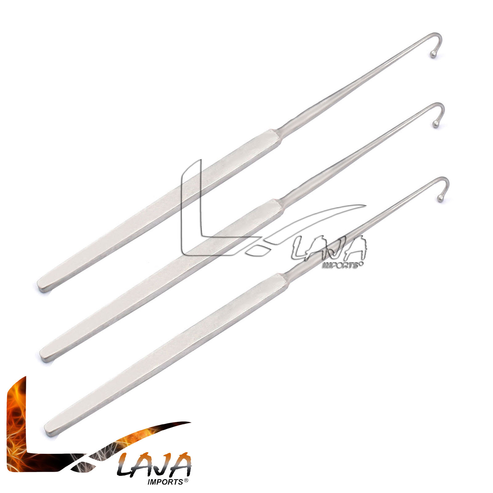 3 Spay Snook Hook Veterinary Surgical Instruments Stainless Steel New 3pcs
