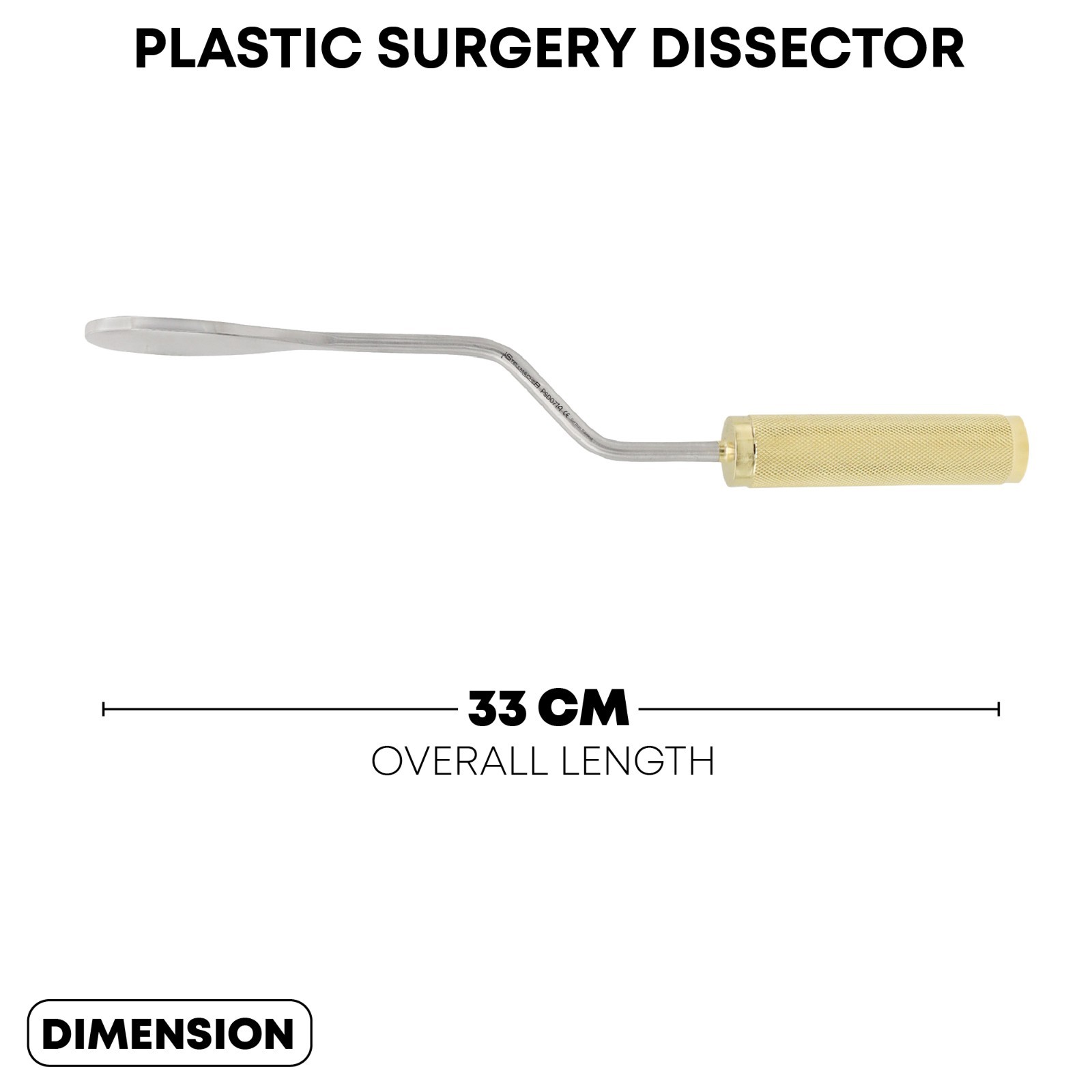 Jacobs Breast Dissector Angled Plastic Surgery Dissectors German Grade 33cm