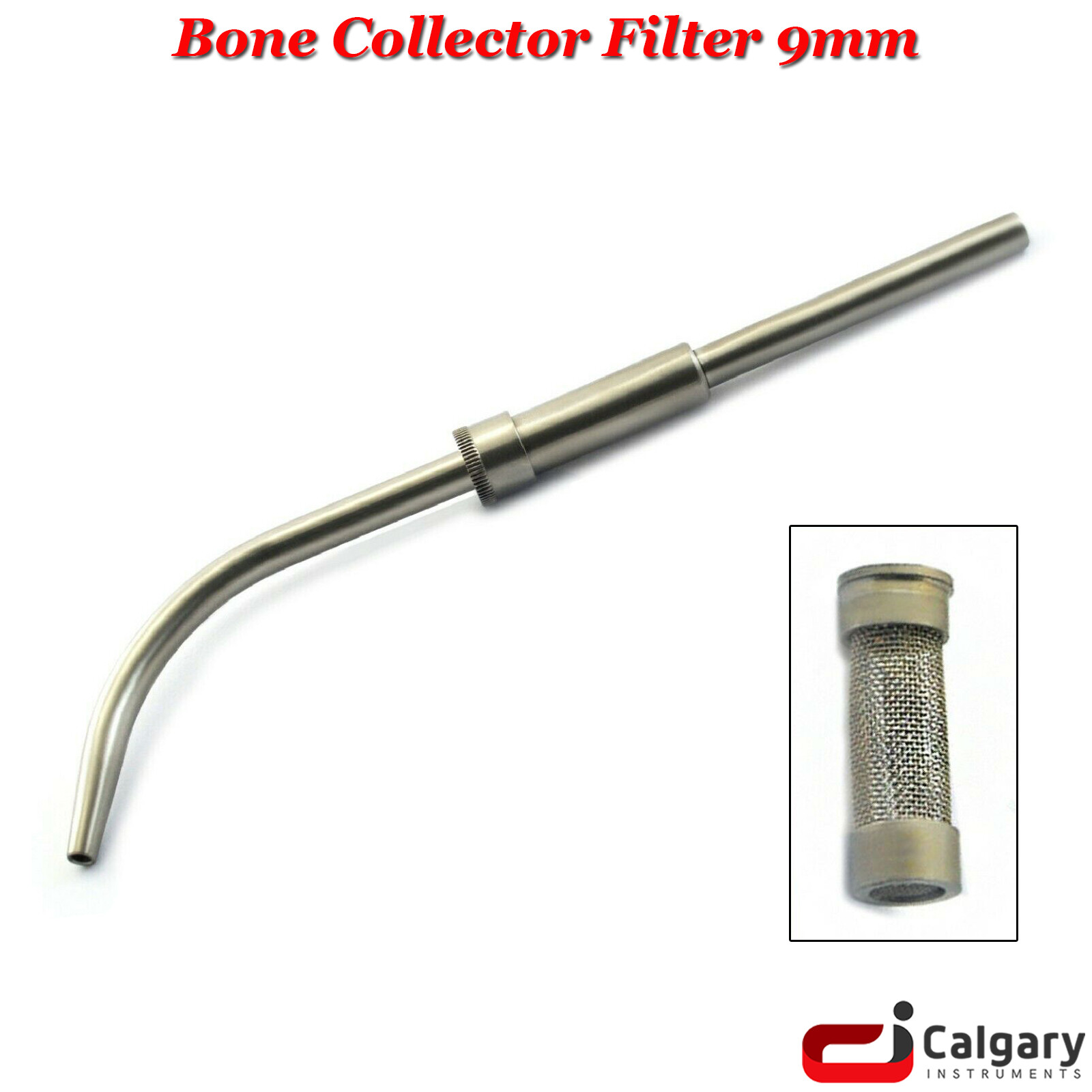 Dental Bone Collector 9mm Filter Surgical Orthodontic Aspirator Bone Graft Tool