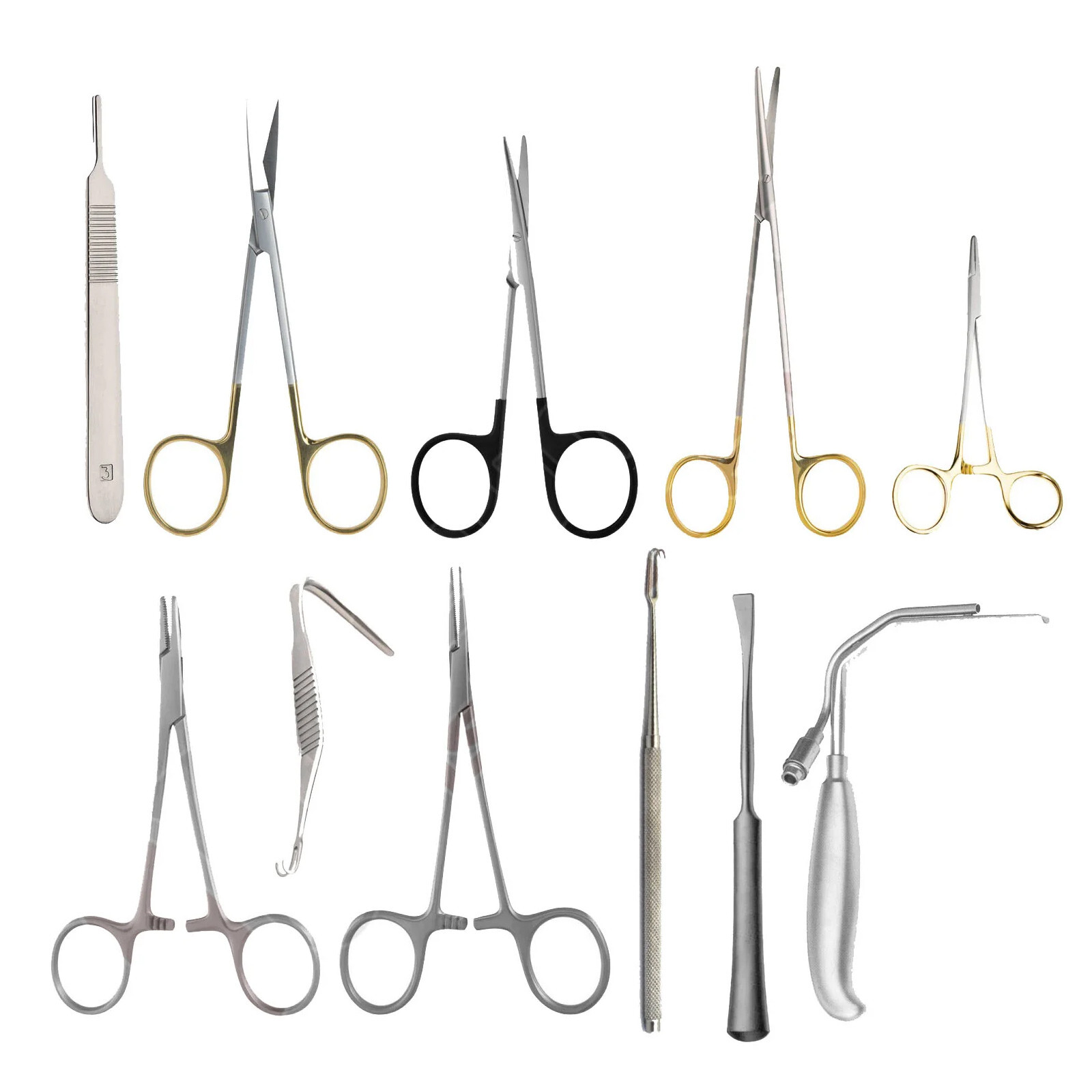 Chin Augmentation Instruments Set of 13 Pcs Plastic Surgery set