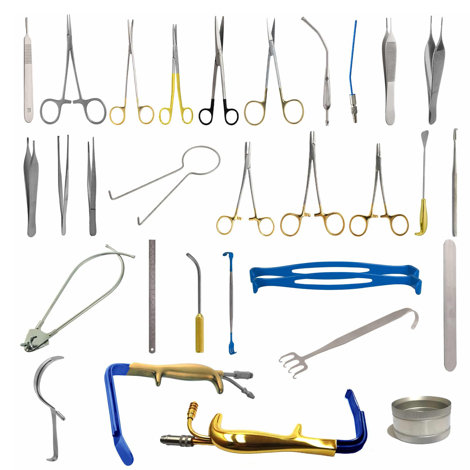 38 Pcs Breast Augmentation Set , Plastic Surgery, Surgical Instruments