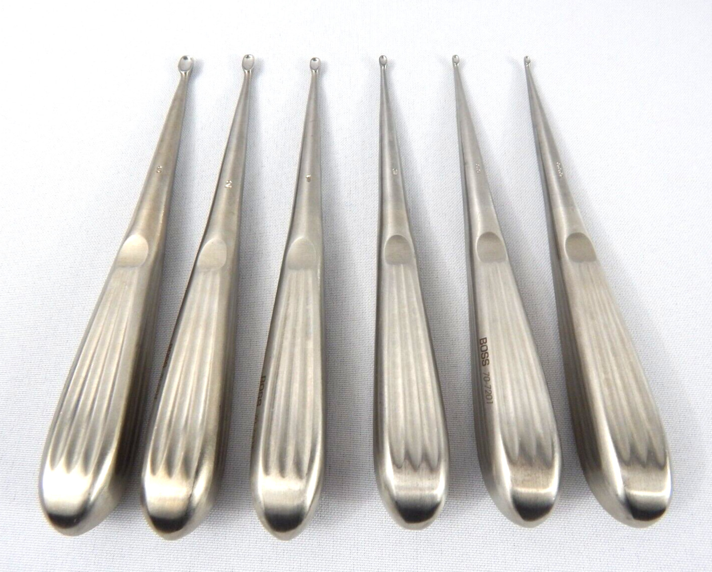 BOSS INSTRUMENTS BRUNS CURETTE 6 3/4” STRAIGHT SET OF 6