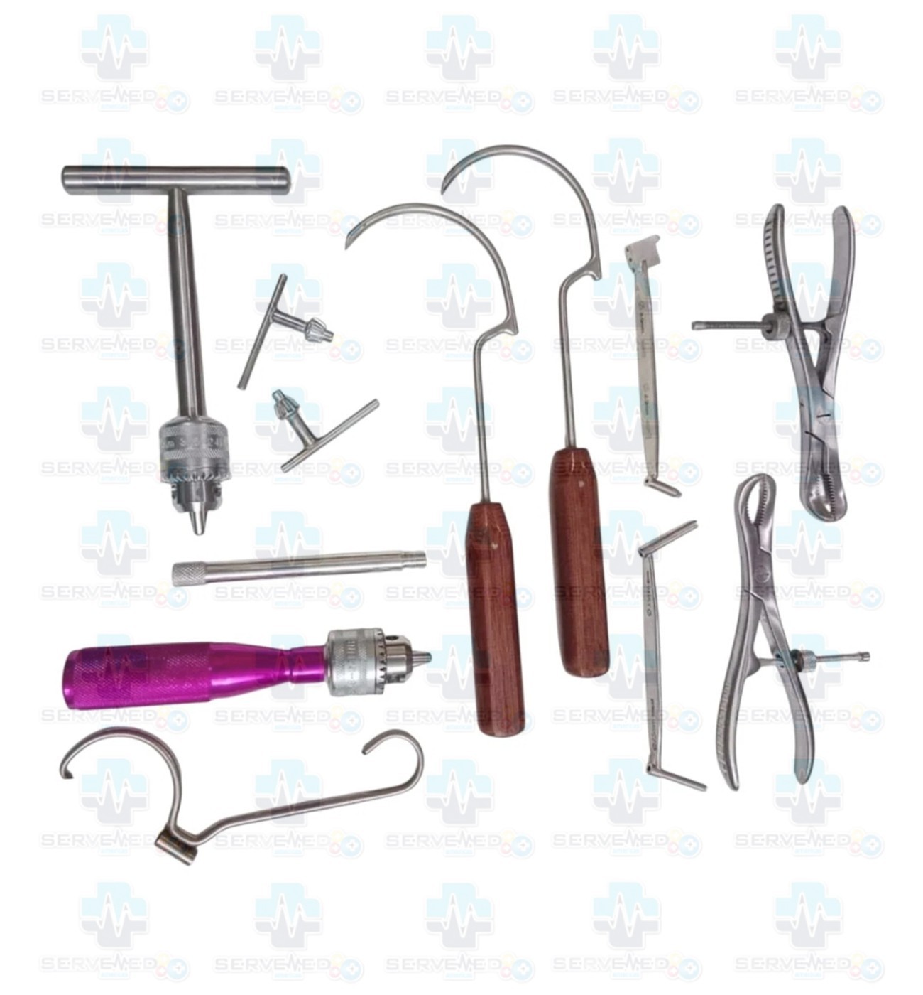 9 Pcs Set of Orthopedic Veterinary High Quality Surgical Instruments