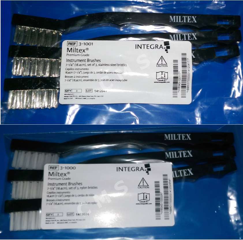 MILTEX Surgical Instruments Cleaning Brush Stainless / Nylon Brushes -3- Genuine