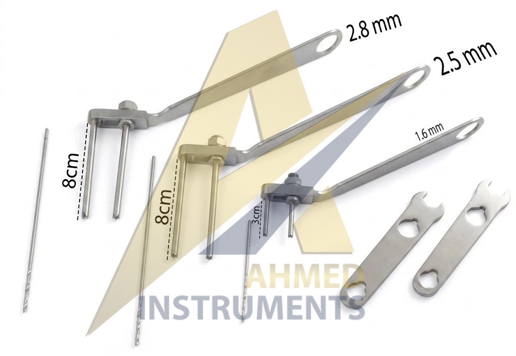 Cannulated Screw Drill Guide Drill Bit Adjustable Parallel Wire 1.6,2.5,2.8mm
