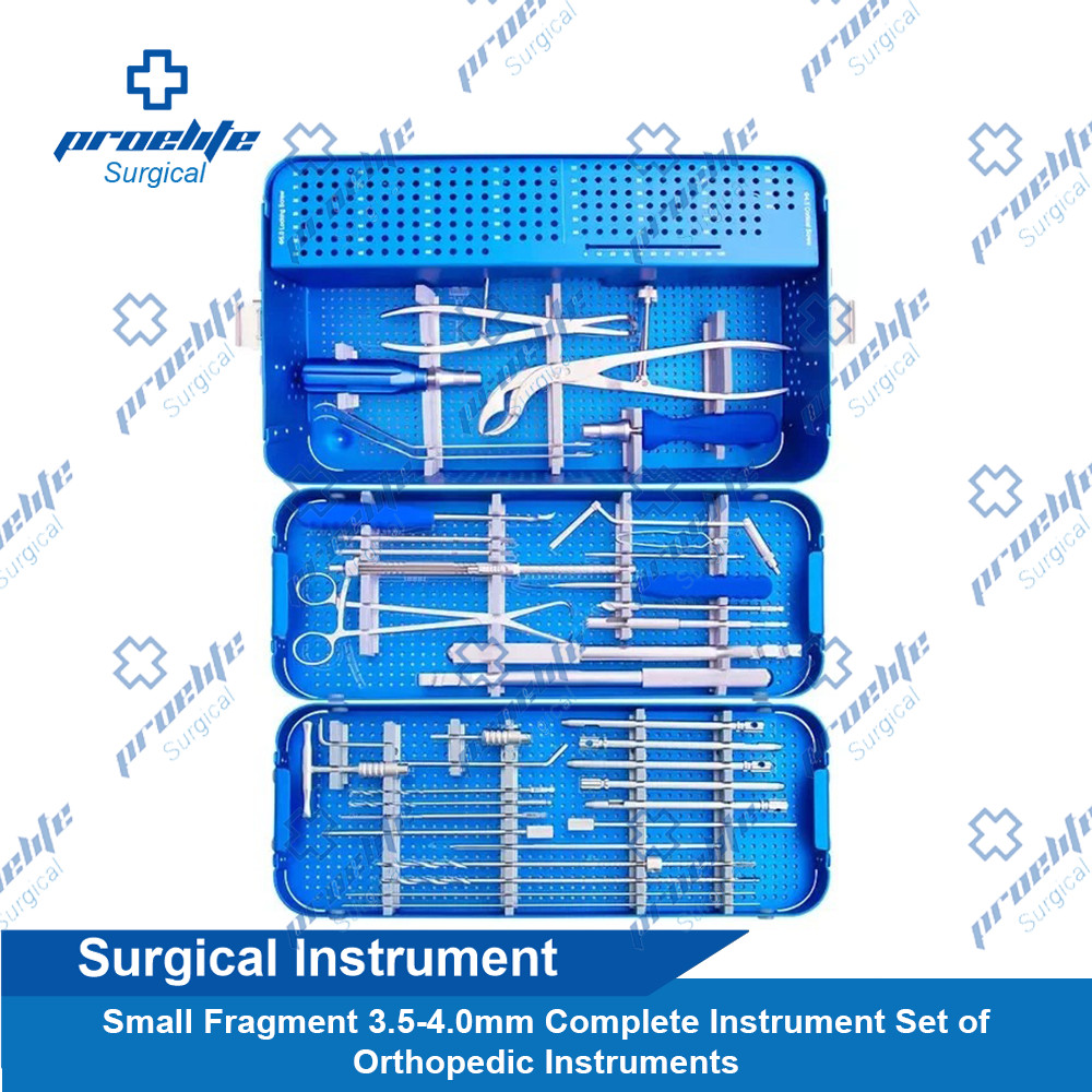 Small Fragment 3.5-4.0mm Complete Instrument Set of Orthopedic Instruments