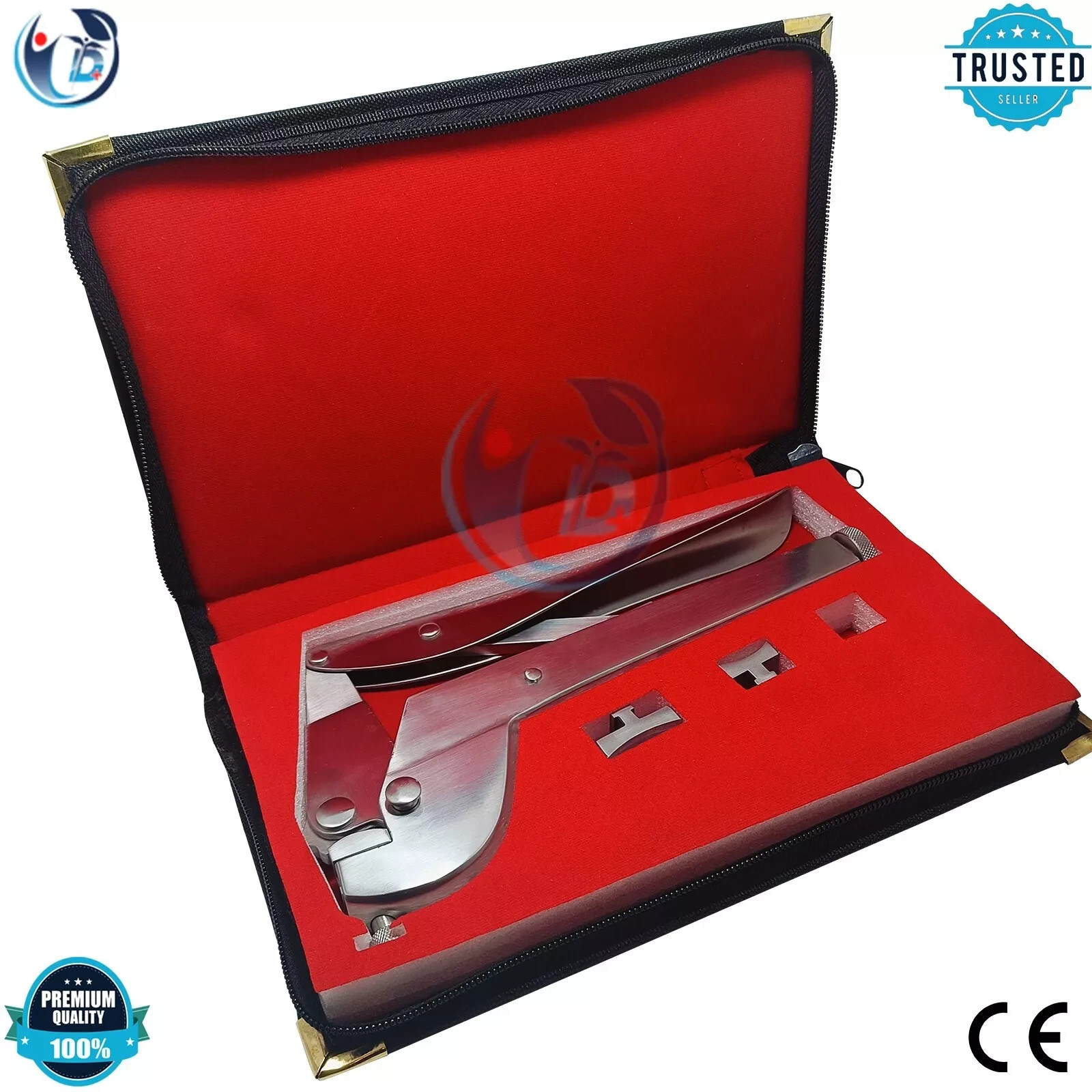 Plate Bending Pliers 10″ for straight plates 2 anvils with case