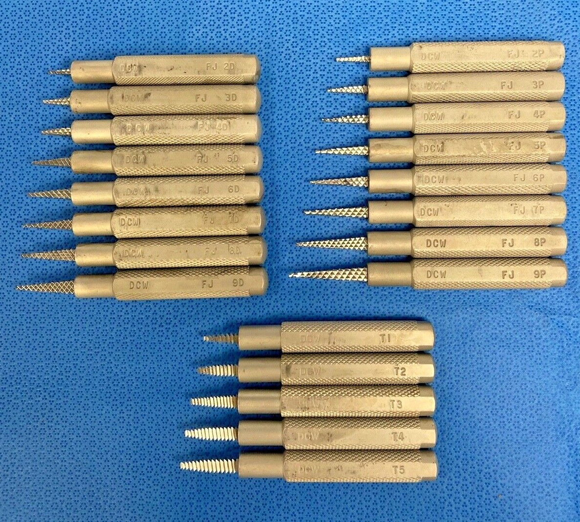 Set of 21 DCW Swanson Finger Joint Rasps Orthopedic Sizers Orthopedics