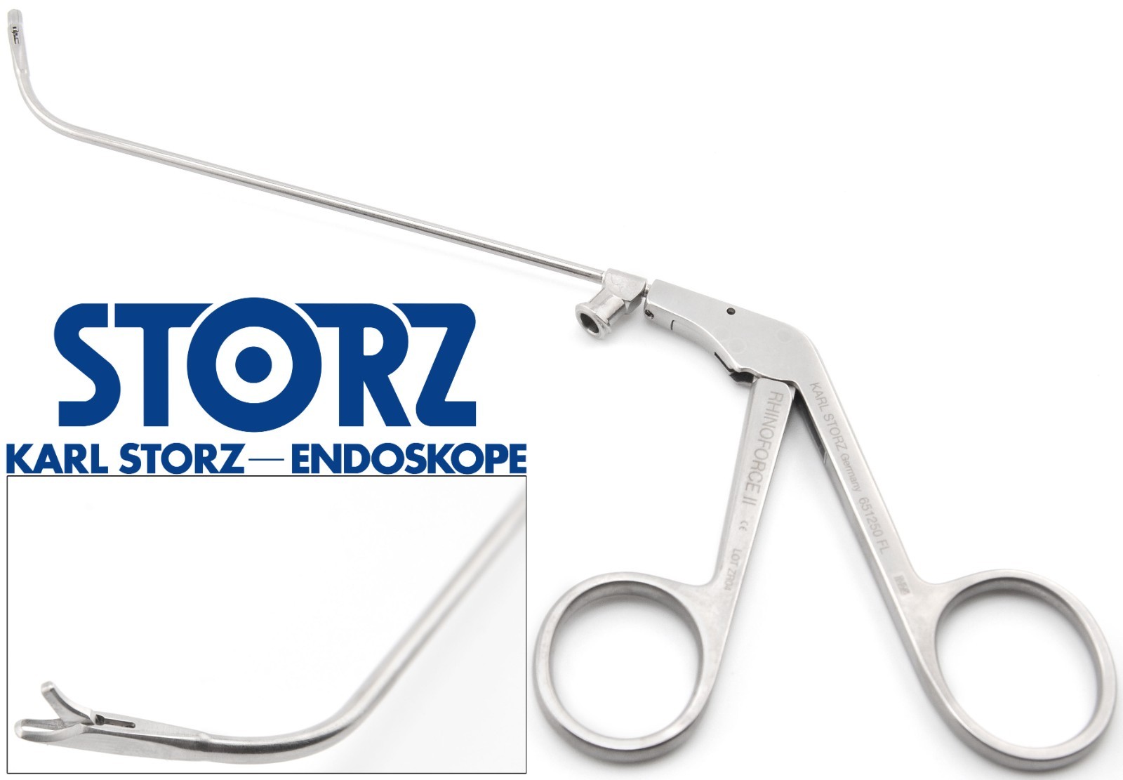 KARL STORZ 651250FL Rhinoforce II KUHN 60° Sinus Punch Left Side 1x3mm Bite 6″