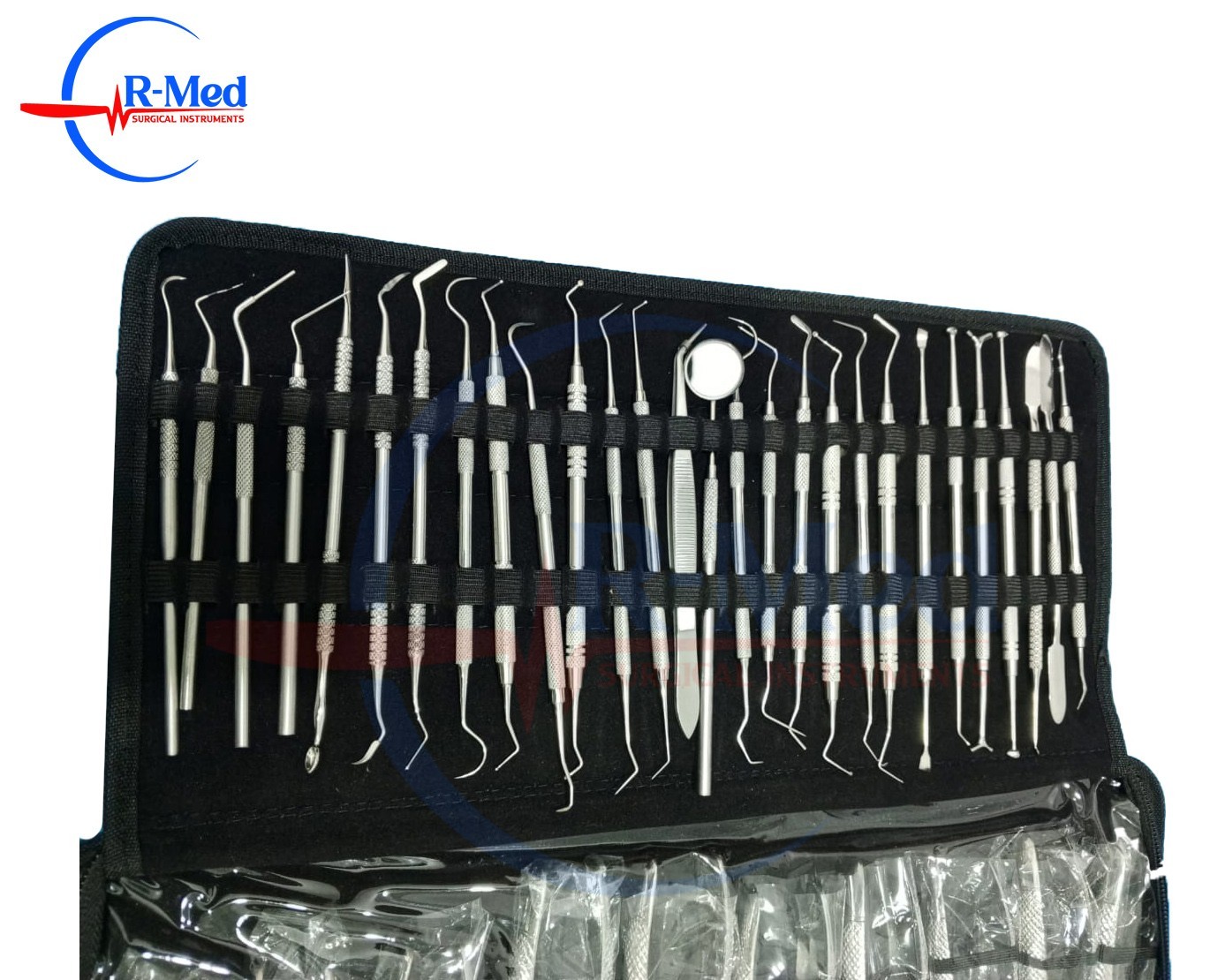 Dental Surgical Oral Extraction Surgery Forceps Elevators Instruments Kit 61 Pcs