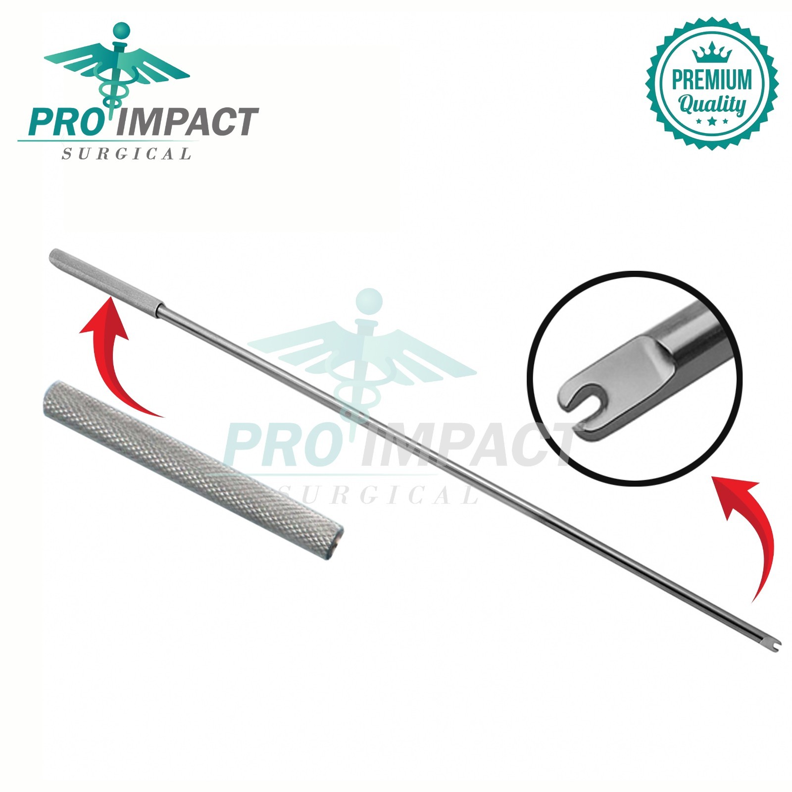 Laparoscopic Knot Pusher Open End 5mm Endoscopy Surgical Instruments