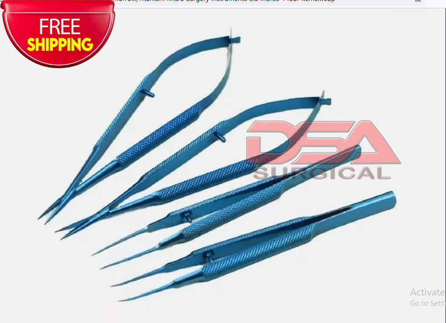 Titanium Micro Surgery instruments 5.5″ 4 Pcs Set