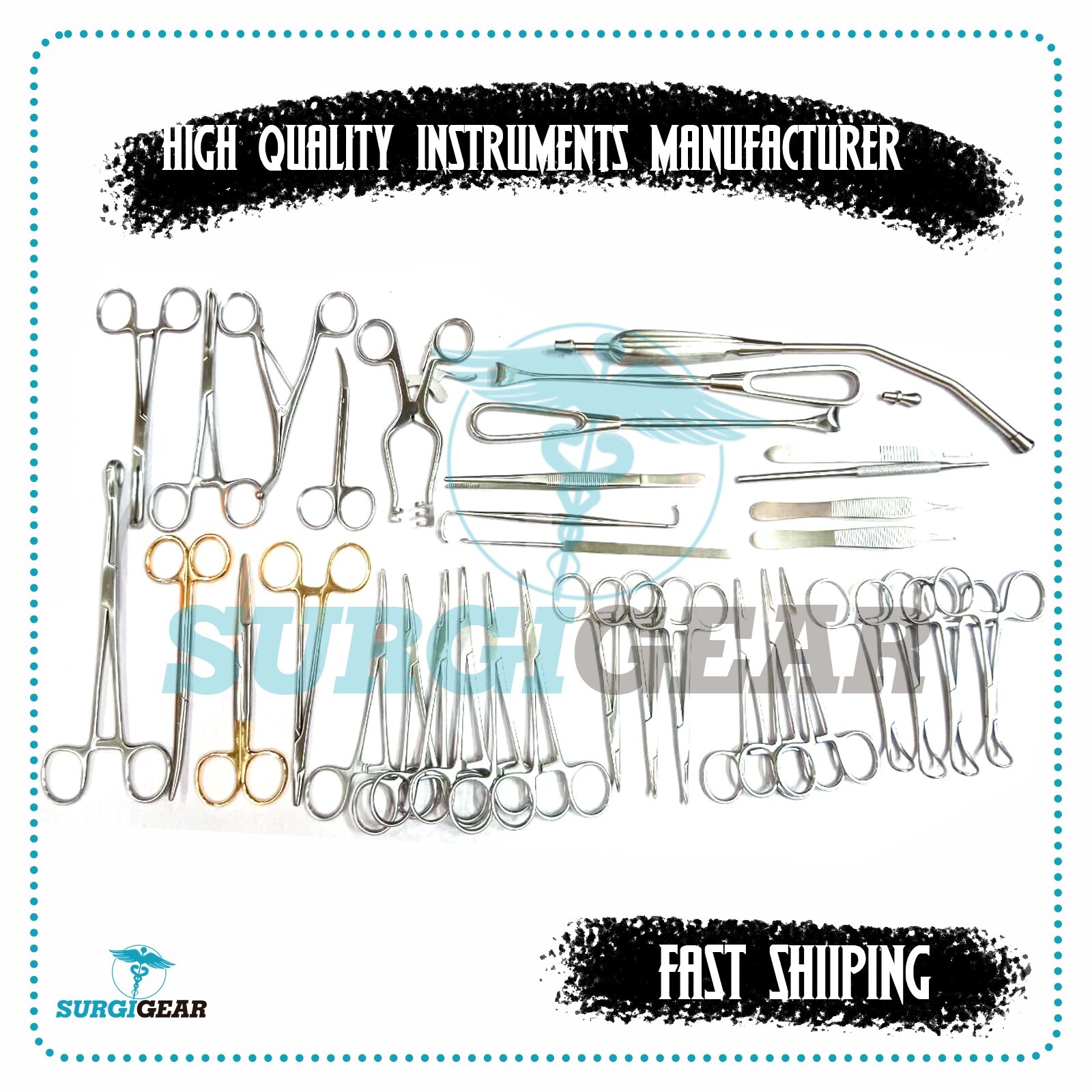 Tracheostomy Surgical Surgery Orthopedic Instruments 32 PCs Set with box