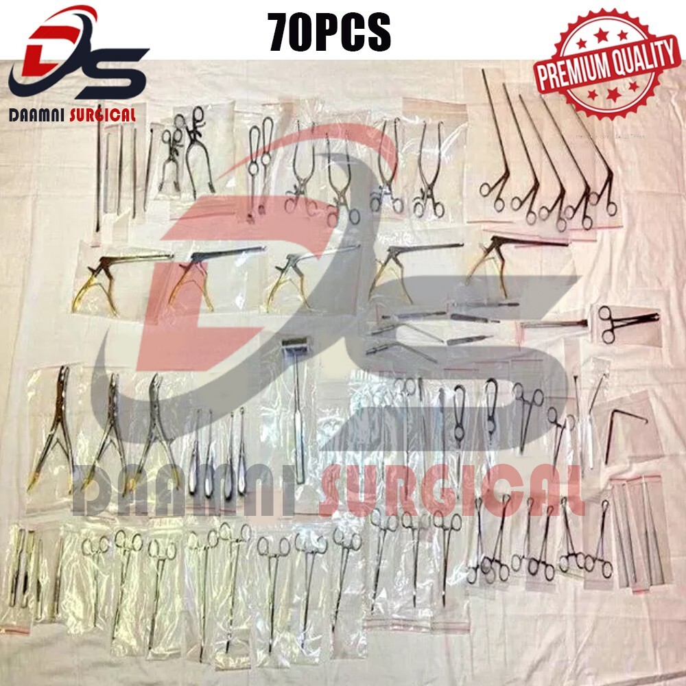 Laminectomy set Cervical Surgery Spine Instruments Set 70 pcs Gold Coated