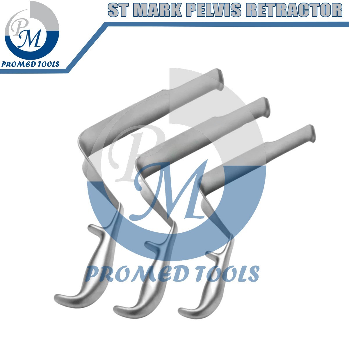 ST Mark Pelvis Retractor Deep Surgery Set Of 3Pcs Orthopedic Surgical Instrument