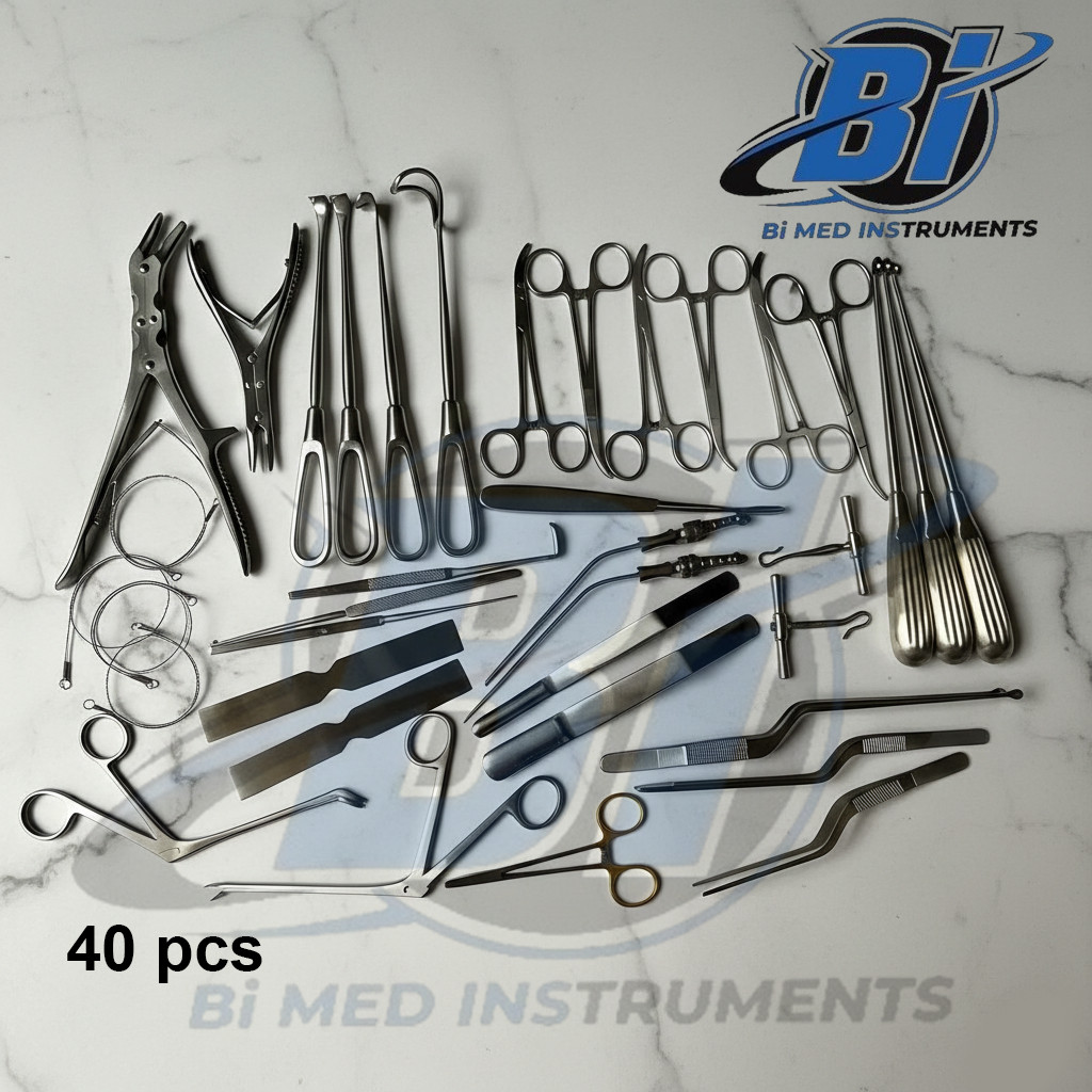 Basic Craniotomy Set of 40 Pcs Surgical Spine Orthopedic Instruments