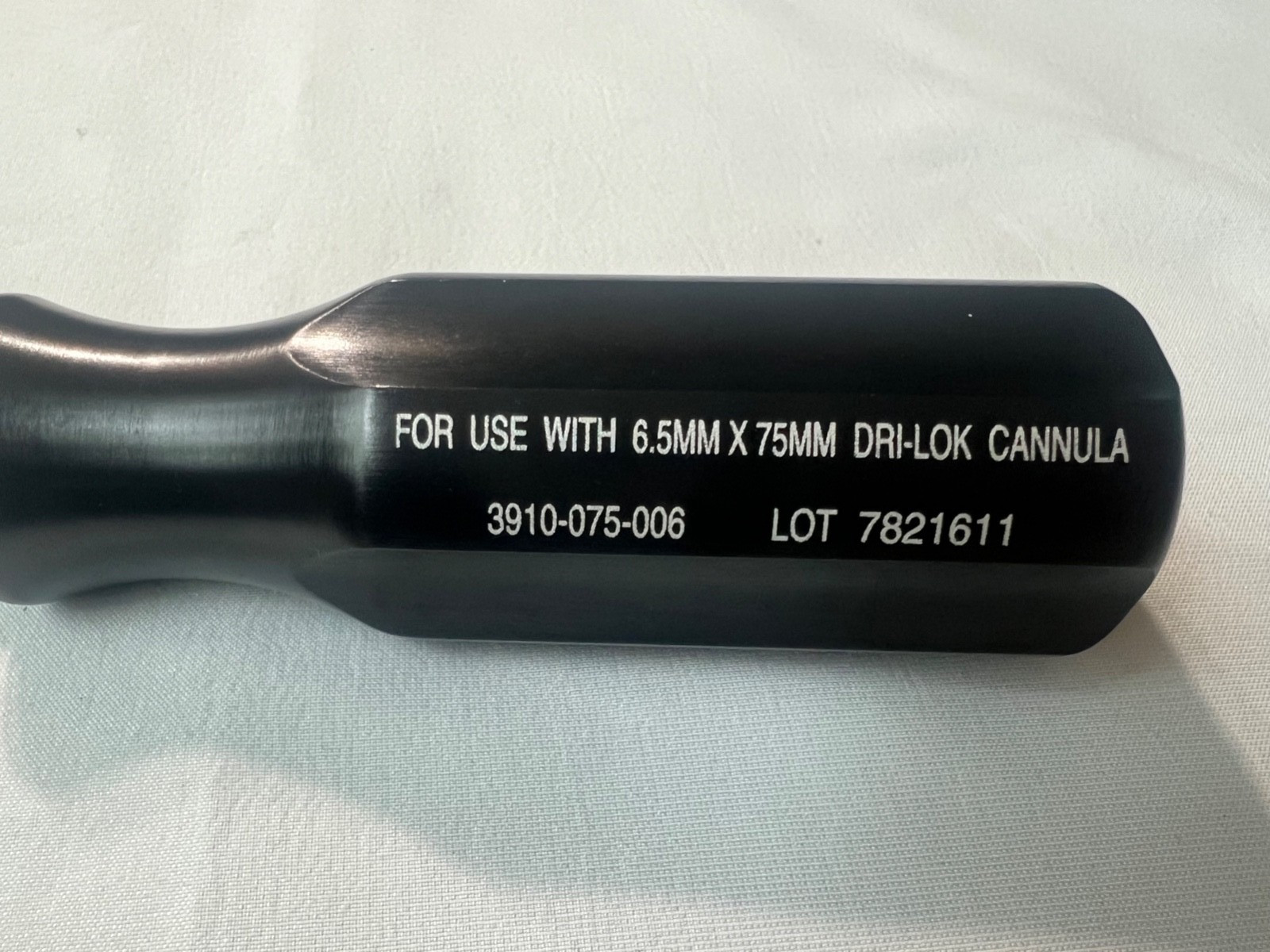 Stryker 3910-075-006 Dri-Lok Cannulated Obturator For 6.5mmX75mm Length 8-1/4″