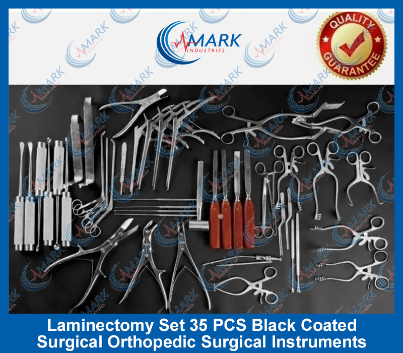 Laminectomy Set 35 PCS Black Coated Surgical Orthopedic Surgical Instruments