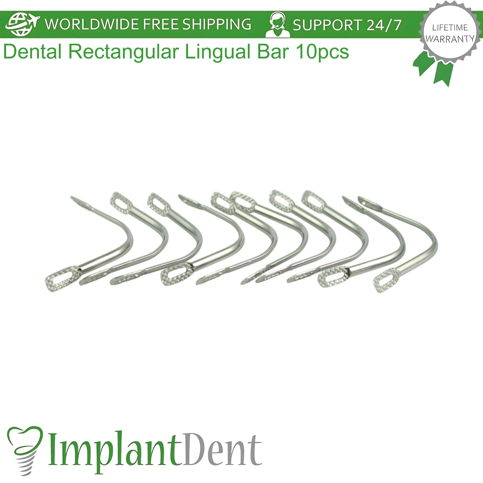 Dental Rectangular Lingual Retainer Bar Stable Retention And Bite Plate Support