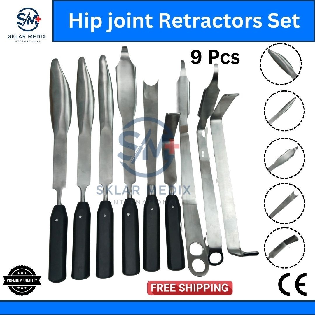 Hip joint Hip Retractors Surgery Orthopedic Instruments 9 Pcs Orthopedic Set CE