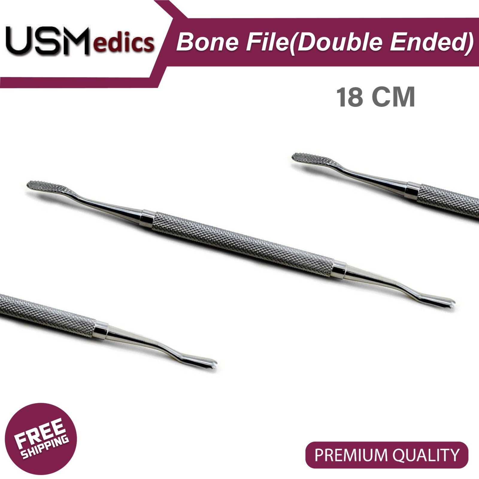 Medical Instruments Dental Surgical Bone File Filler Cross Cut Straight Shaping