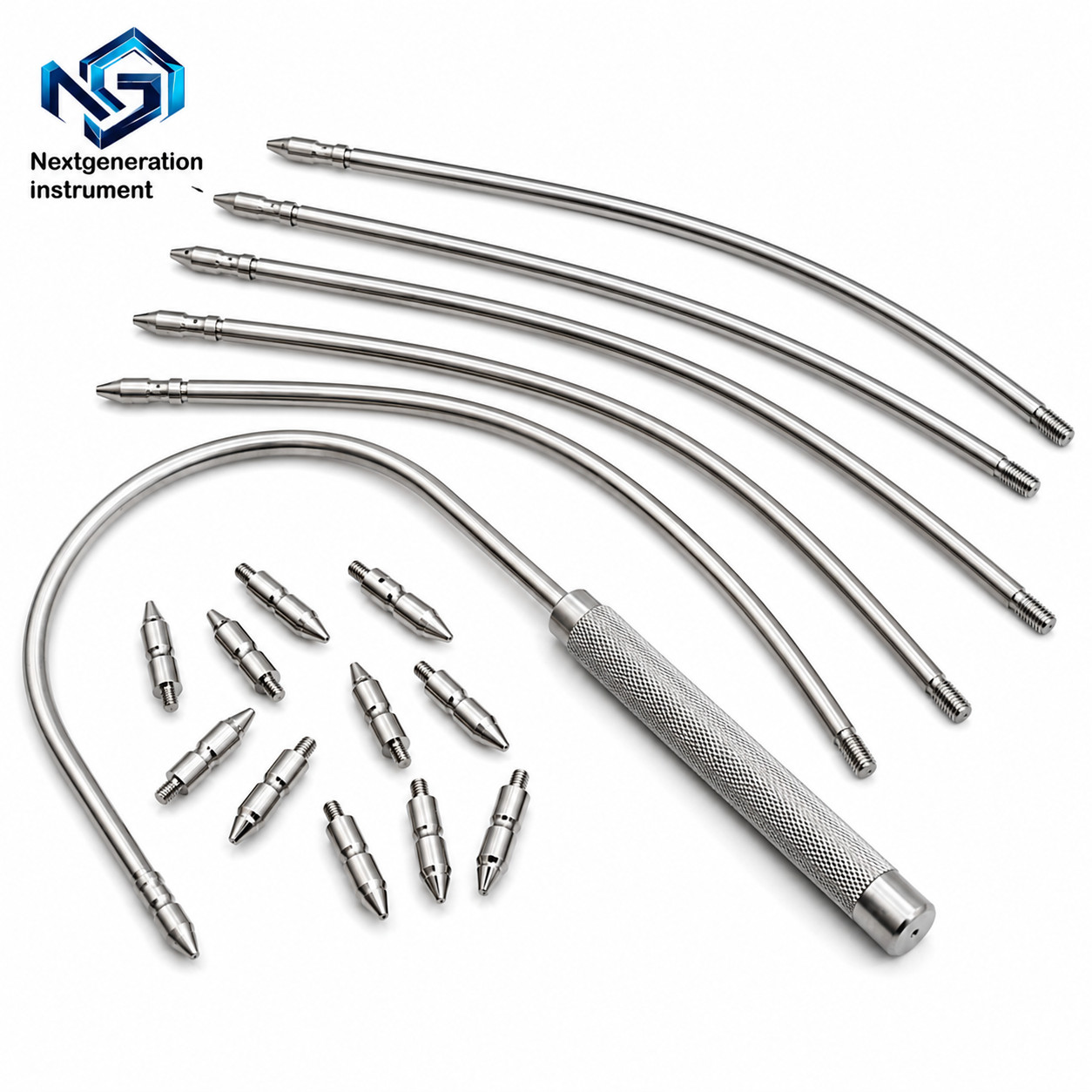 Vascular Fistula Tunneler Set 11 PCS Surgical Instruments Stainless Steel Kit