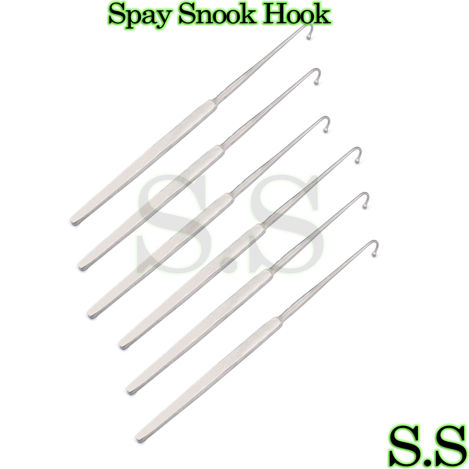 6 Spay Hook Surgical Veterinary Instruments