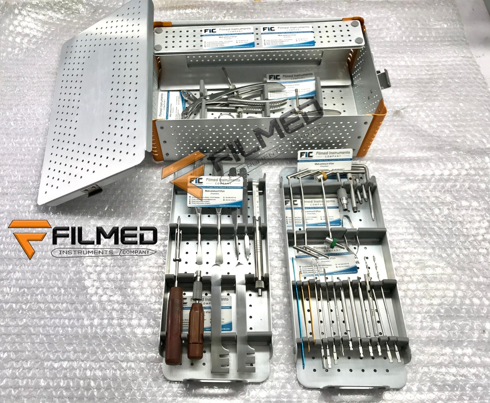 Small Fragment Set Locking And Non locking Instruments Orthopedic Set with Box