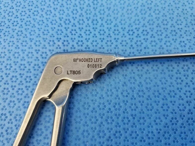 Acufex 010812 Surgical Orthopedic 60° Rotary Hooked Left Scissors Arthroscopy