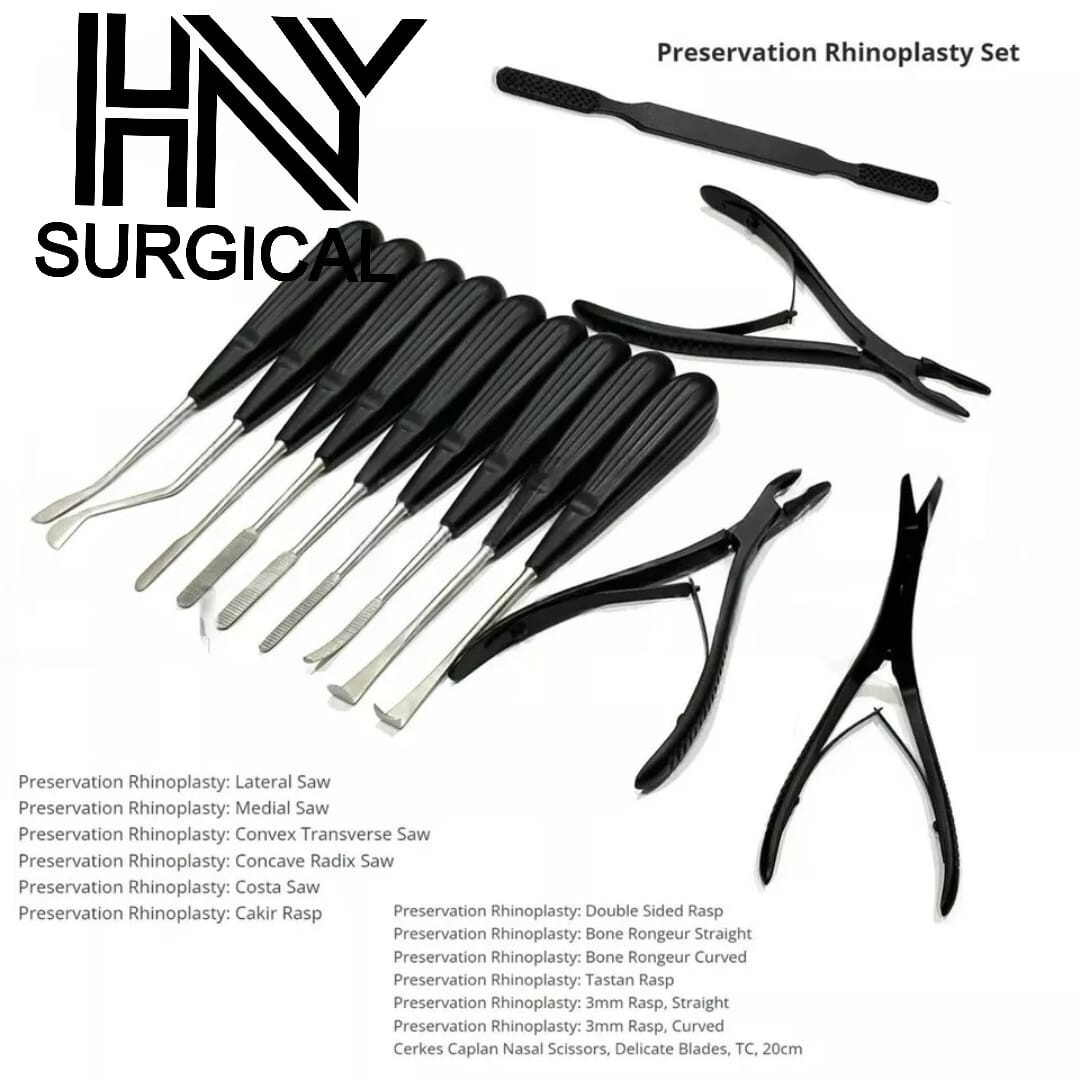 Rhinoplasty Preservation Instruments Set Black