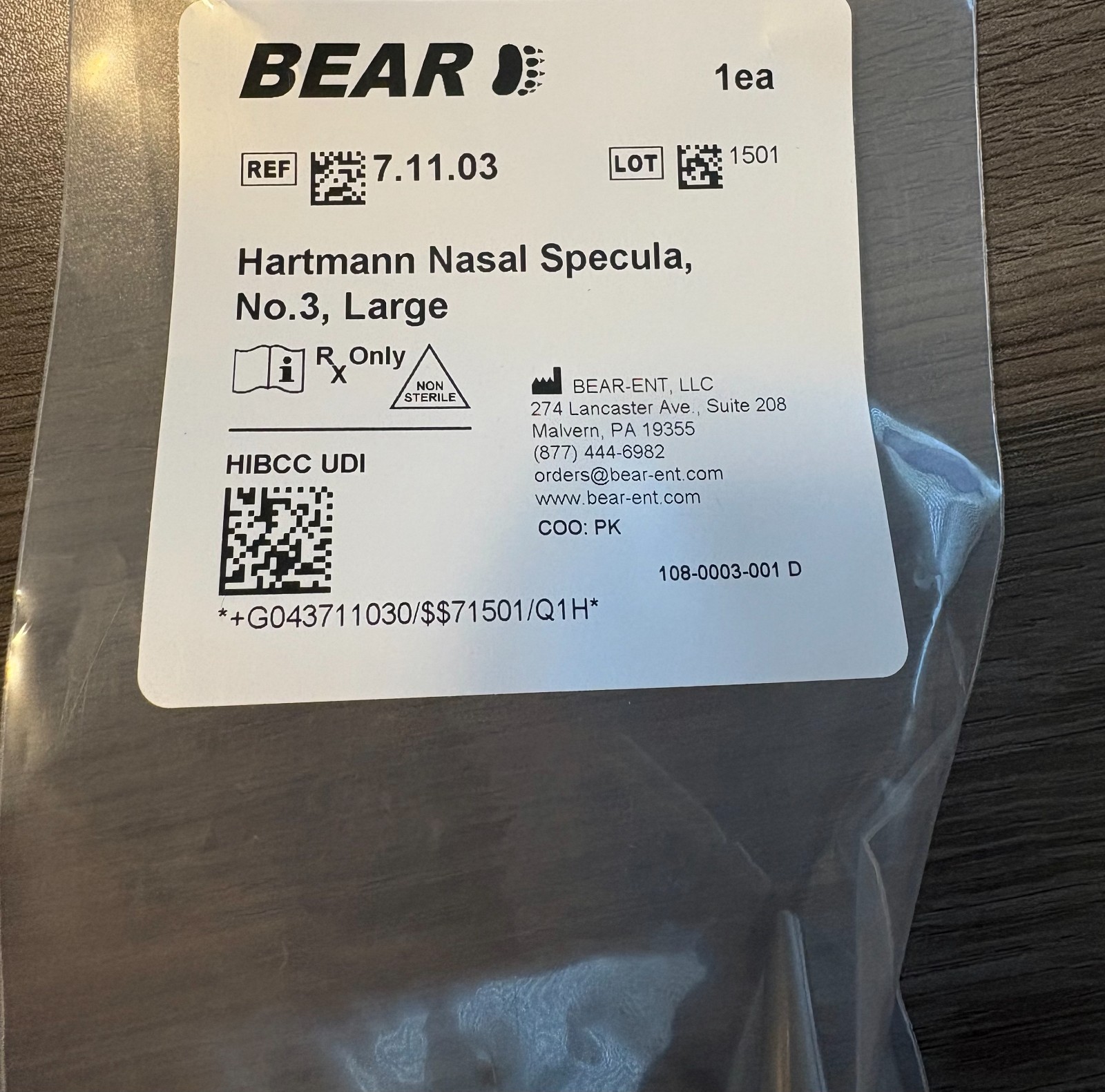 Hartmann Nasal Specula (Large) – Made in Germany