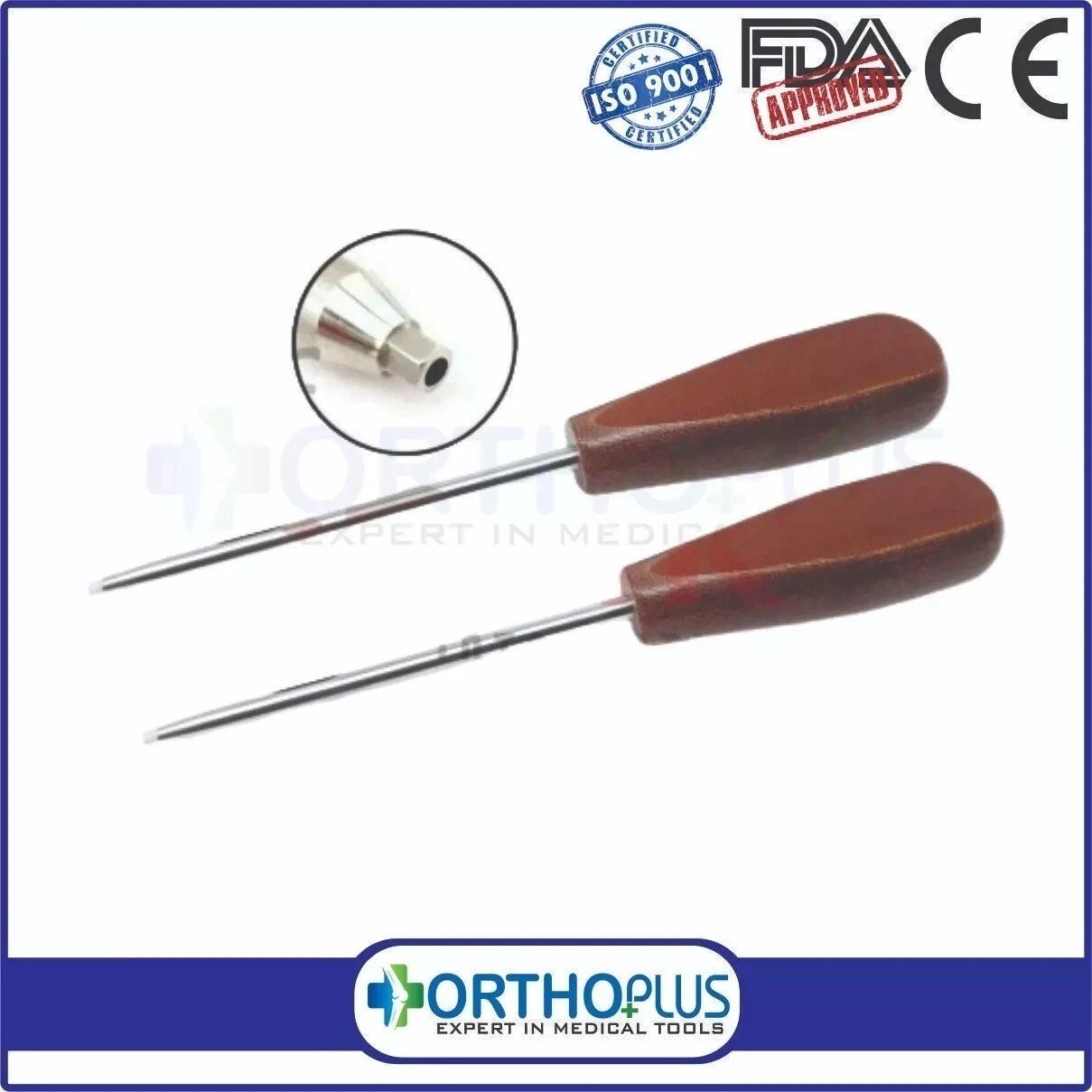 Orthopedic Bone Screw Driver HEX Cannulated Set of 2 For 4.0mm & 6.5mm Screws