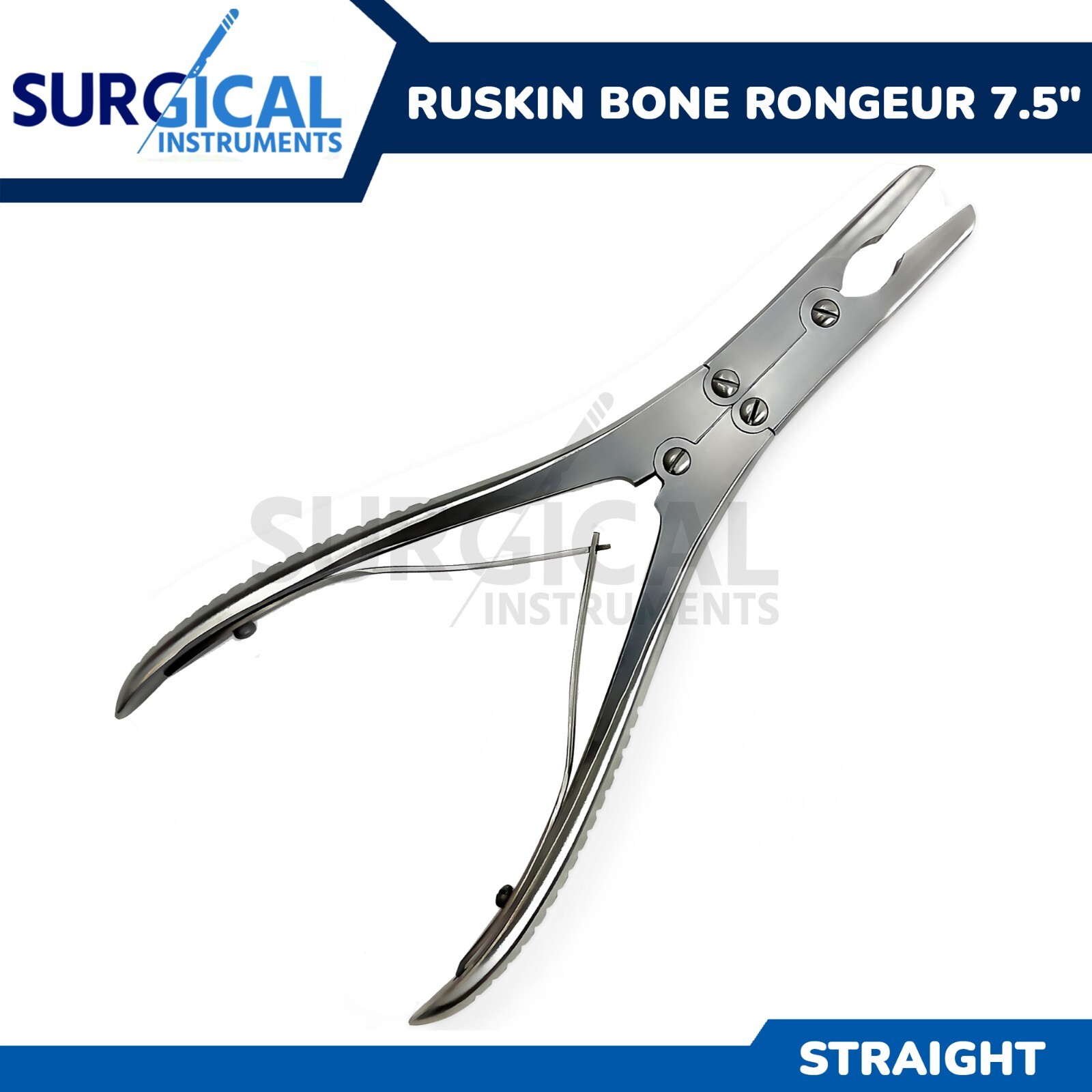 Ruskin Bone Rongeur 7.50″ Straight 5mm Bite Double Action Stainless German Grade