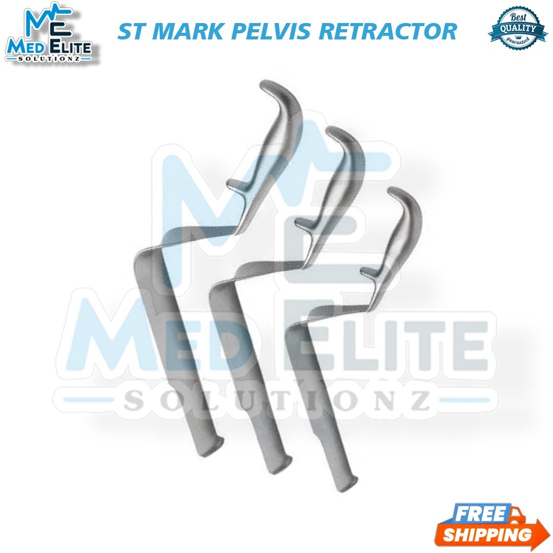 ST Mark Pelvis Retractor Deep Surgery 3 PCs Set Surgical Orthopedic Instruments