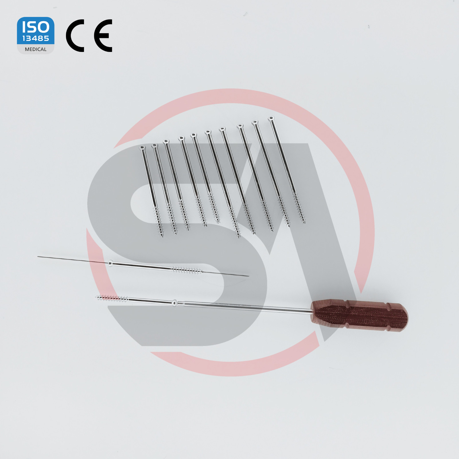 4.0mm Cannulated Cancellous Screws Set 32 Thread 20 – 60mm Length SS 71 Pcs O.R.
