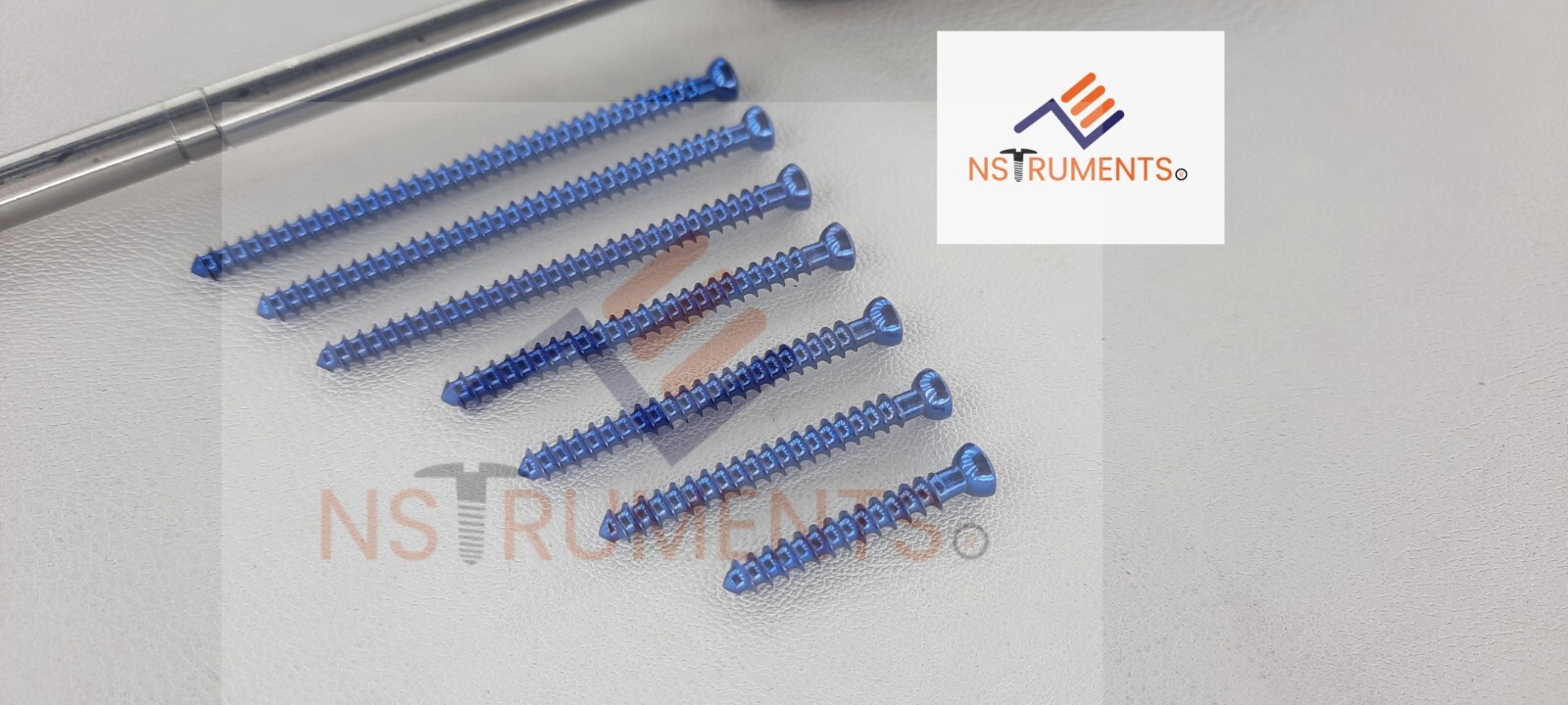 Cancellous Screws 4.0mm Full thread 14 to 60mm Titanium grade 5 (200 Pcs)
